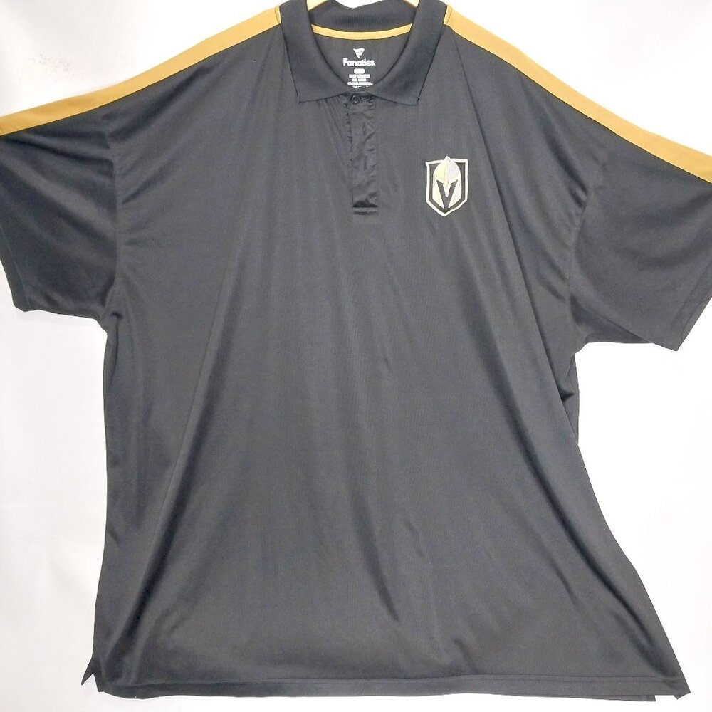 Las Vegas Golden Knights Short Sleeve Fanatics Men's Polo 6XL 100%Polyester